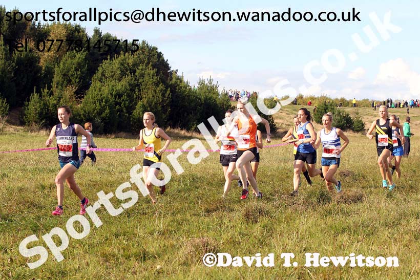 Senior womens start, North East Harrier League, Cramlington. Photo: David T. Hewitson/Sports for All Pics